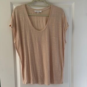 Frame Denim Tan Dolman Sleeve Relaxed Tee